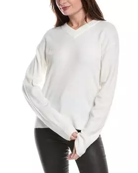 Приталенный свитер с V-образным вырезом от Michael Stars Wes, белый