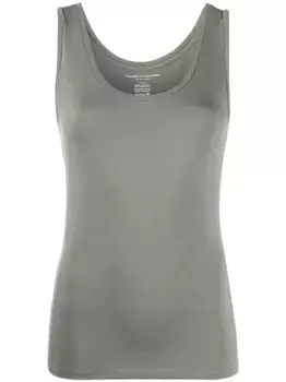 Приталенный топ без рукавов Majestic Filatures, зеленый