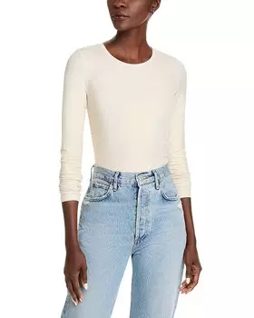 Приталенный топ металлик Majestic Filatures, белый