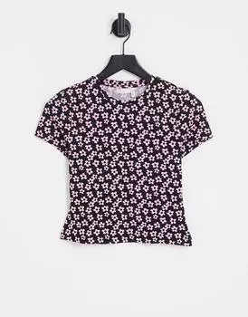 Приталенный топ с китчевым цветочным принтом ASOS DESIGN