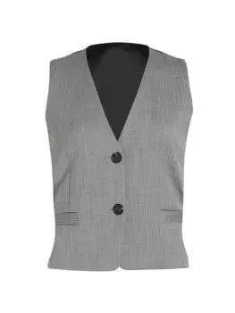 Приталенный топ-жилет из смесовой шерсти Helmut Lang, черный