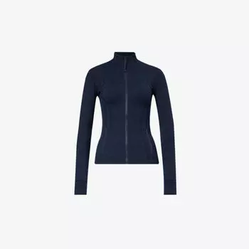 Приталенный жакет Define из эластичной ткани с воротником-воронкой Lululemon, цвет true navy