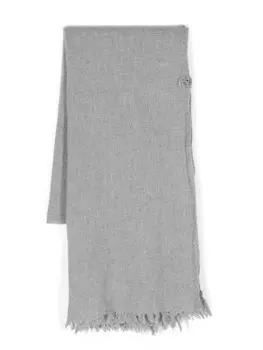 Private 0204 кашемировый шарф с бахромой, серый