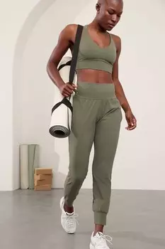 Приветствие, джоггеры с высокой талией Athleta, зеленый