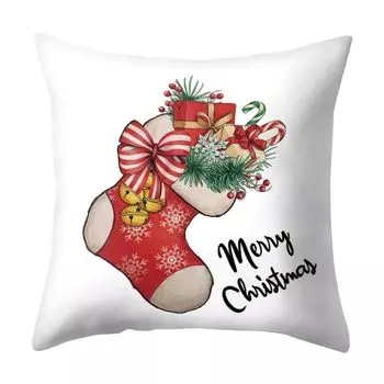 Привлекательный удобный декоративный чехол для подушки с обнаружением пыли для спальни, гостиной, рождественский декор для автокресла- Stuttg