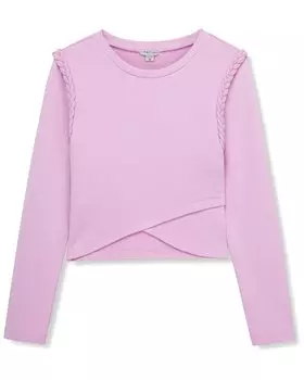 Привычный плетеный топ-обертка из французского трикотажа Habitual, розовый