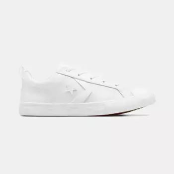 Pro Blaze Strap Кожаный низкий верх Converse Детские повседневные кроссовки, белый