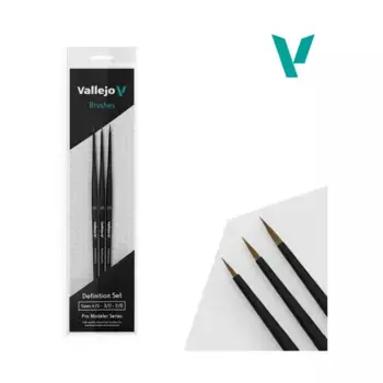 Pro Modeler Natural Hair — набор определений, Paint Brushes - Round Handle (Vallejo)