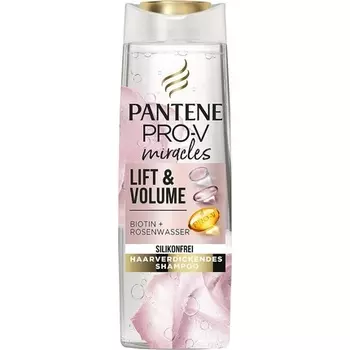 Pro-V Miracles Силиконовый шампунь Lift & Volume 250 мл биотин + розовая вода, Pantene