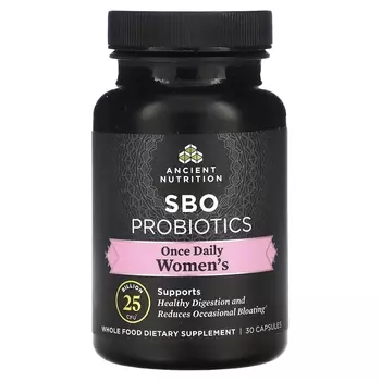 Пробиотик Ancient Nutrition SBO Once Daily Women 25 миллиардов КОЕ, 30 капсул