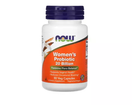 Пробиотик для женщин NOW Foods 20 млрд КОЕ, 50 растительных капсул