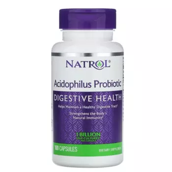 Пробиотик с ацидофильными бактериями, 1 млрд, 100 капсул, Natrol