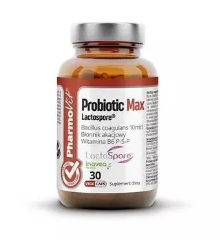 Пробиотик в капсулах Pharmovit Clean Label Probiotic Max Lactospore Kapsuki, 30 шт