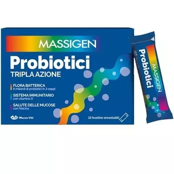 Пробиотики Marco Viti Farmaceutici 12 стиков по 1 г - Упаковка из 12 шт. Massigen