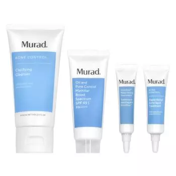 Пробный набор для борьбы с акне, 30 дней, набор из 4 предметов Murad