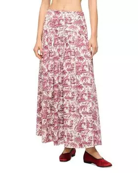 Прочида макси юбка STAUD, мультиколор