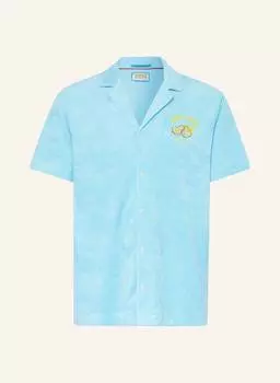 Прочная комфортная курортная рубашка из махровой ткани. Scotch & Soda, бирюзовый