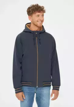 Прочная куртка из софтшелла "Helgoby", без ПВХ и ПФУ, водоотталкивающая, ветронепроницаемая, с капюшоном Derbe, цвет морской волны