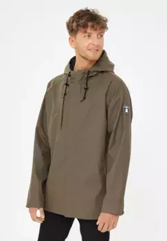 Прочная куртка от дождя и грязи "Passby Plain", без ПВХ и ПФУ, водоотталкивающая, ветронепроницаемая, с капюшоном Derbe, шоколадный