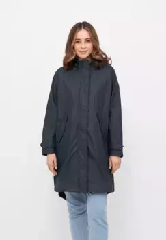 Прочная куртка от дождя и грязи "Traveby Friese Plain", без ПВХ и ПФУ, водоотталкивающая, ветронепроницаемая, с капюшоном Derbe, цвет морской волны
