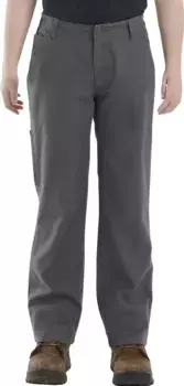 Прочные гибкие рабочие брюки свободного покроя Carhartt из парусины для мальчиков, цвет Asphalt