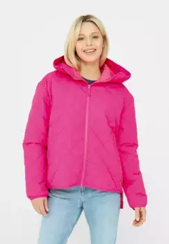 Прочный анорак "Quiltby Short", с капюшоном, водоотталкивающий, ветрозащитный, дышащий Derbe, розовый