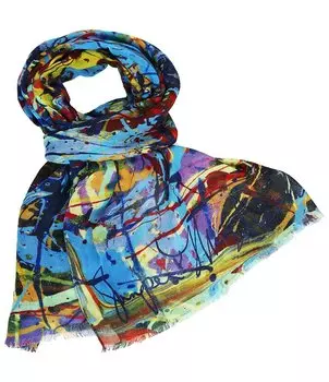 Продолговатый шарф Fraas x Jumper Maybach Taffy Galaxy Whew, мультиколор