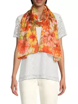 Продолговатый шарф Island с цветочным принтом Nine West, розовый