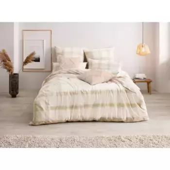 Продукция OTTO постельное белье» Проверьте размер. 135х200, 155х220 или 200х200 см», постельное белье из натурального хлопка, экологически чистое постельное белье в клетчатом дизайне Otto Products, бежевый