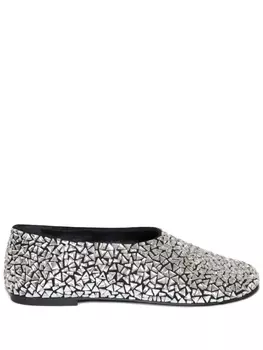 Proenza Schouler балетки с кристаллами, черный