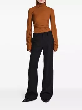 Proenza Schouler блузка Sonia с драпировкой, коричневый