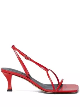 Proenza Schouler босоножки Square Flat Strappy 60, красный