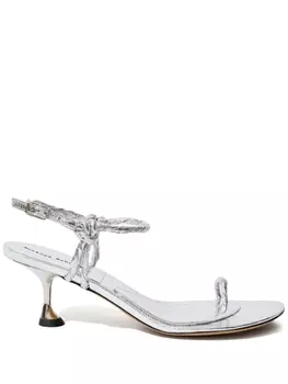 Proenza Schouler босоножки Tee Toe Ring, серебристый