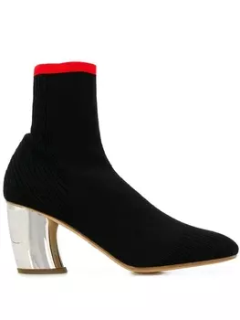 Proenza Schouler ботильоны с трикотажным верхом на высоком каблуке, черный