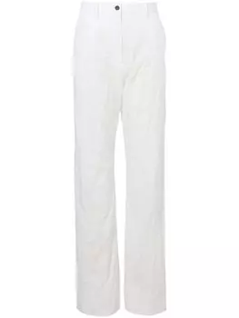 Proenza Schouler брюки из жатого поплина, белый