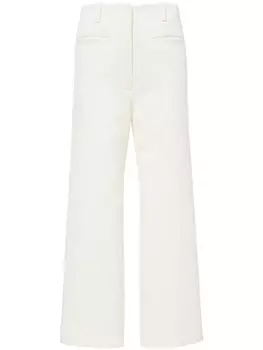 Proenza Schouler cotton wool jacquard trousers, белый
