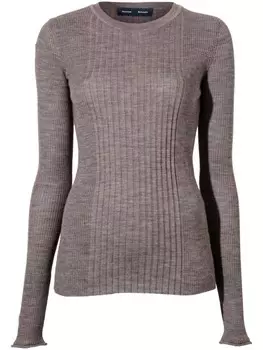 Proenza Schouler джемпер Cassidy в рубчик, коричневый