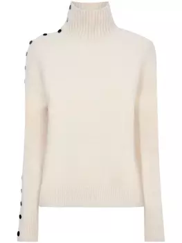 Proenza Schouler джемпер тонкой вязки с высоким воротником, нейтральный цвет