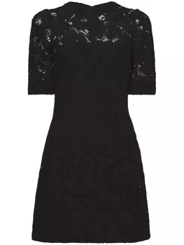 Proenza Schouler floral lace dress, черный