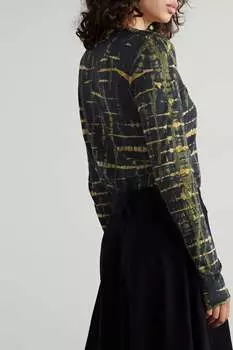 PROENZA SCHOULER Футболка из хлопкового джерси с принтом тай-дай, черный