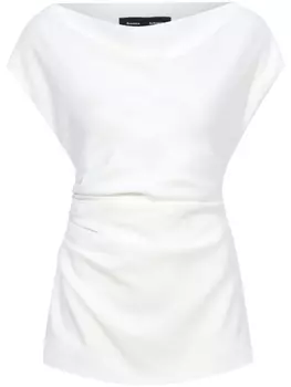 Proenza Schouler креповая блузка Francesca с открытыми плечами, белый