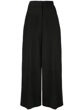 Proenza Schouler кюлоты строгого кроя с завышенной талией, черный