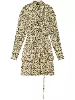 Proenza Schouler leopard-print shirtdress, нейтральный цвет