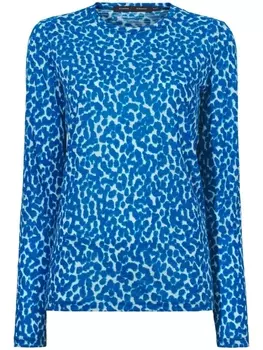 Proenza Schouler leopard-print top, синий
