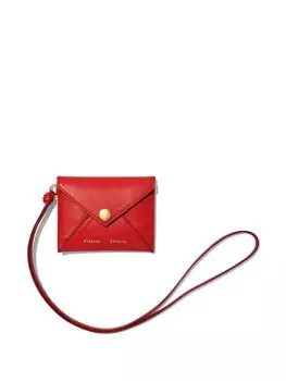 Proenza Schouler logo-print envelope cardholder, красный