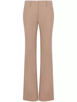 Proenza Schouler меланжевые брюки широкого кроя, нейтральный цвет