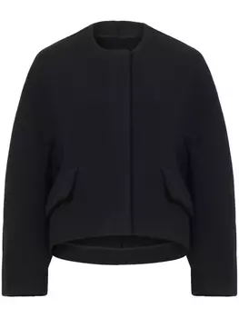Proenza Schouler Melton wool boxy jacket, черный