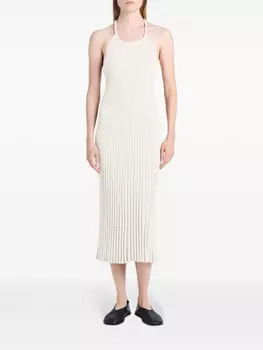 Proenza Schouler платье миди Vida в рубчик, нейтральный цвет