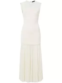 Proenza Schouler плиссированное платье макси Niki, нейтральный цвет