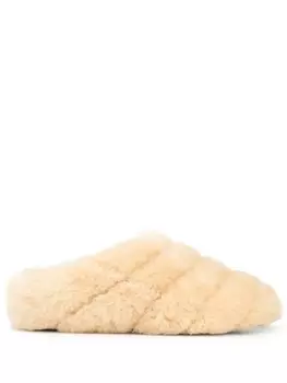 Proenza Schouler RONDO SHEARLING SLIPPER, нейтральный цвет